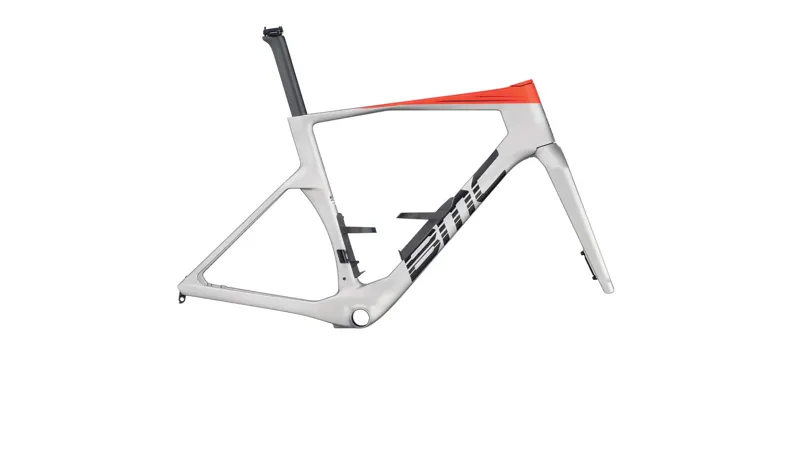 BMC Teammachine R 01 Frameset Arctic Silver / Neon Red