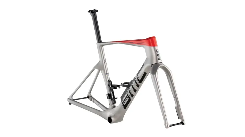 BMC Teammachine R 01 Frameset Arctic Silver / Neon Red-2