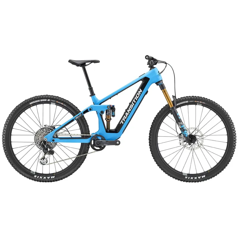 Transition Relay Carbon XX AXS Electric Mountain Bike in Tr Blue