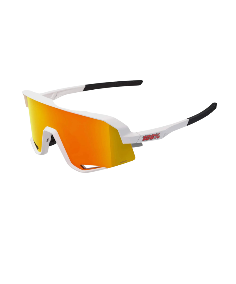 100 Slendale Glasses - Mirror Lens Soft Tact White/ HiPER Red Multilayer