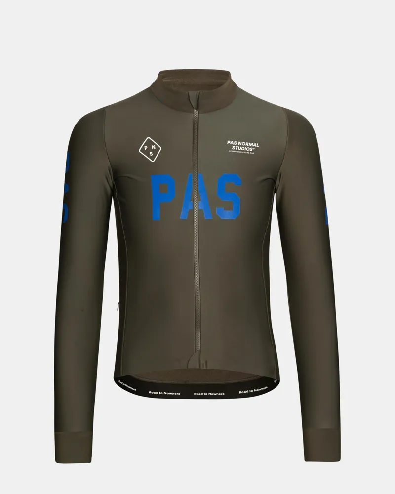 Pas Normal Studios Men's PAS Mechanism Thermal Long Sleeve Jersey - Dark Olive