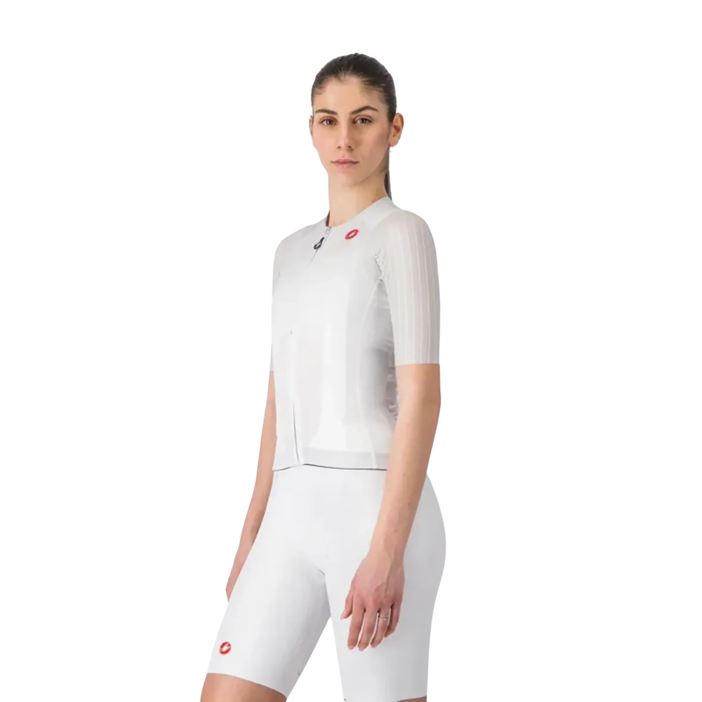 Js Cycles Castelli Aero Pro 8S Women's Jersey in Silver Grey | Free delivery over £50 & Cycle Scheme available.