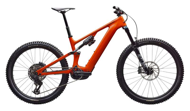 Specialized Turbo Levo 4 Comp Full Suspension E-MTB In Orange Over Silver/Dark Navy