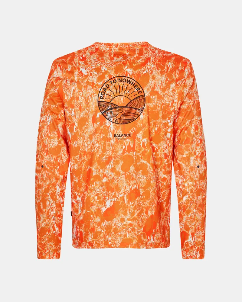 Pas Normal Studios Men's Balance Long Sleeve T-Shirt - Orange AOP-1