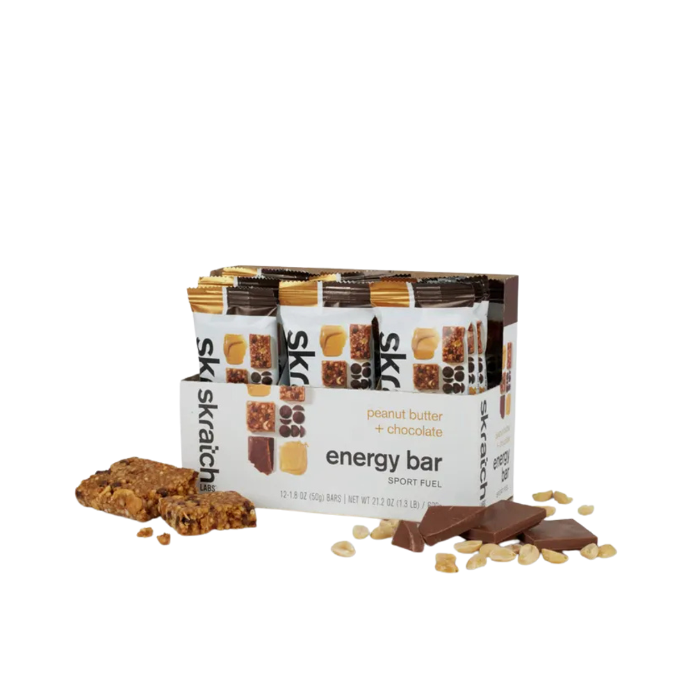 Js Cycles Skratch Labs Energy Bars Brown  - Box Of 12 X 50G | Free delivery over £50, Price Match & Cycle to Work.