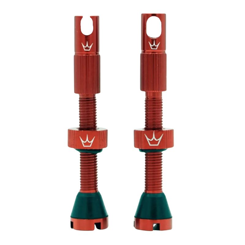 Peaty's X Chris King MK2 42mm Tubeless Valves in Red