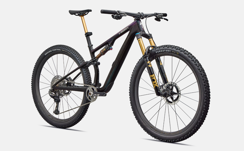 Specialized S-Works Epic 8 EVO Di2 Mountain Bike - Carbon / Green to Purple Vivid Al-1