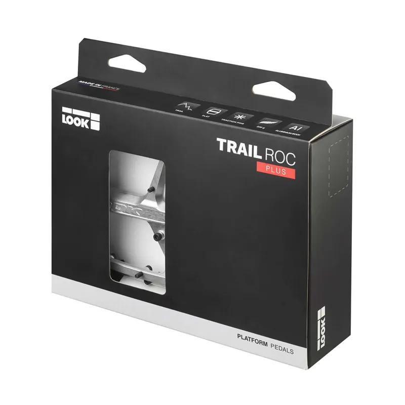 Look Trail Roc Plus Flat MTB Pedals in Silver-2