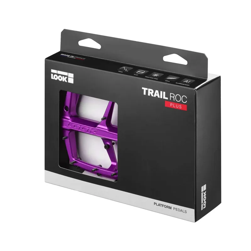 Look Trail Roc Plus Flat MTB Pedals in Purple-2