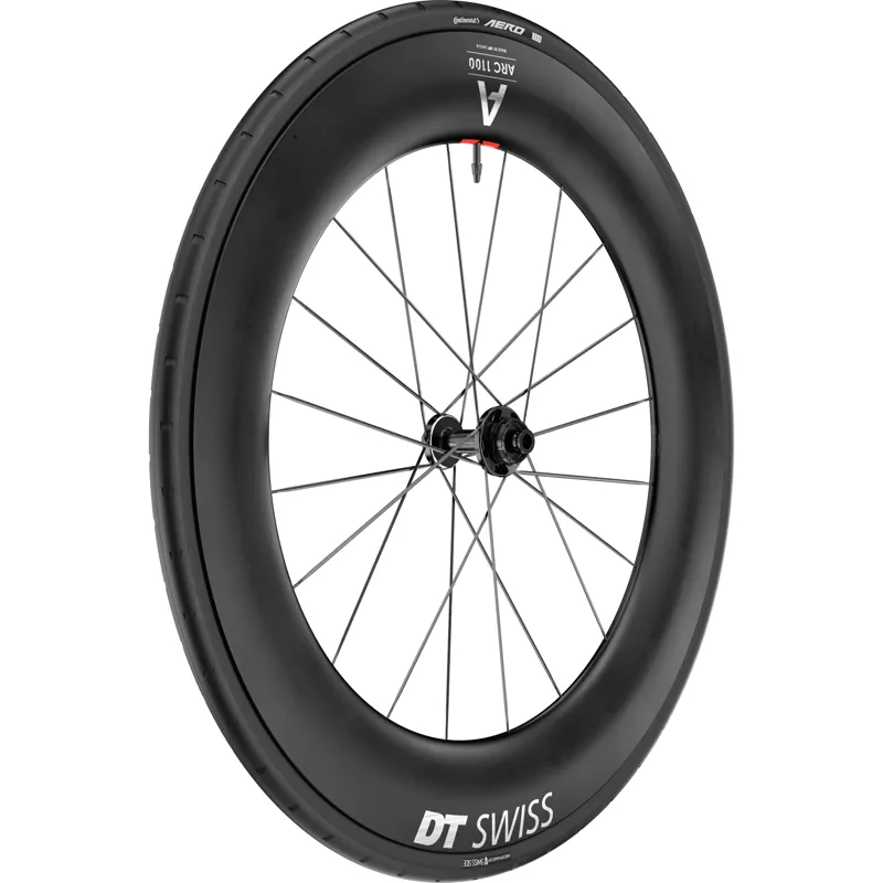 DT Swiss ARC 1100 DICUT Disc Brake WTS - Carbon Clincher 85x22mm Rim - Front with Tyre