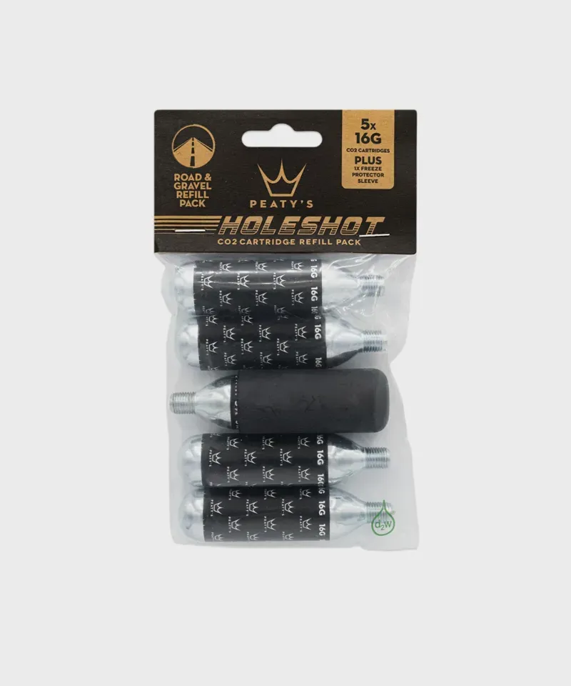 Peaty's Holeshot CO2 Cartridge Refill Pack - Road and Gravel 16g-1