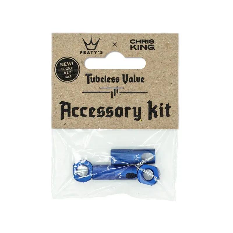 Peaty's X Chris King Tubeless Valve Accessory Kit (Box Of 12) Navy box of 12