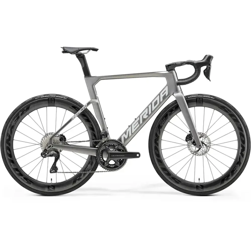 Js Cycles Merida Reacto 8000 Road Bike In Gunmetal /Silver | Free delivery over £50 & Cycle Scheme available.
