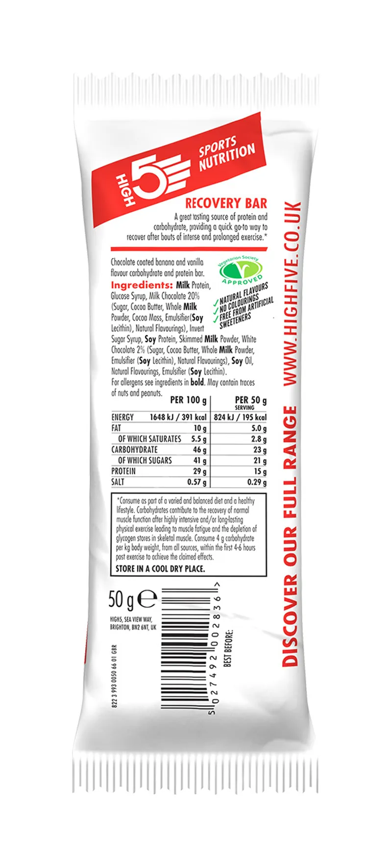 High5 Recovery Bars in White-2