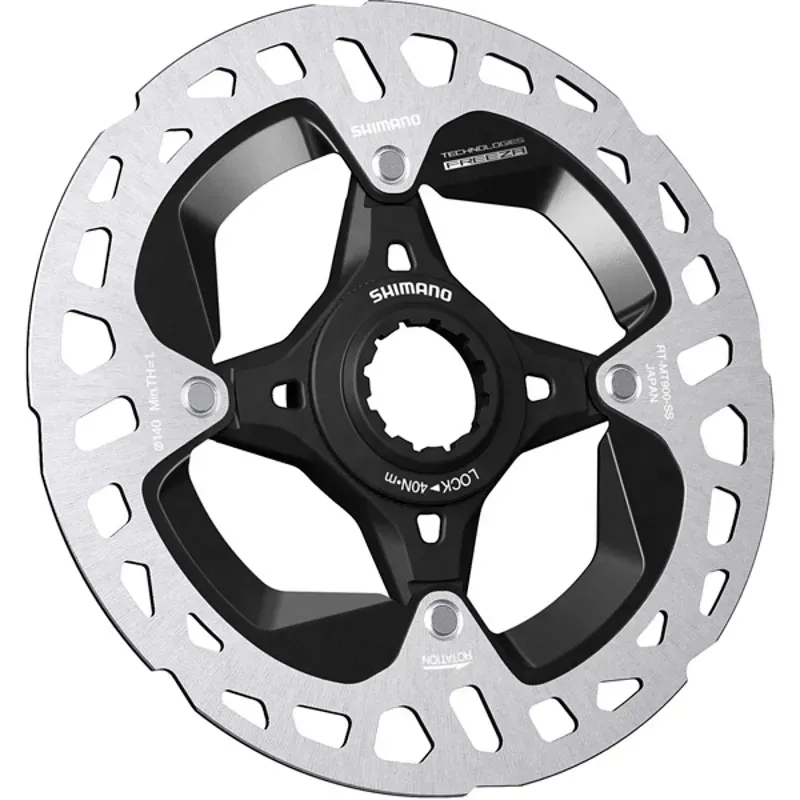 Shimano RT-MT900 Replacement Disc Brake Rotor w/ internal lockring - Ice Tech FREEZA - Silver 160 mm