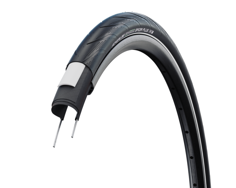 Schwalbe Spicer Plus Puncture Guard Urban Tyre in Black/Reflex-2