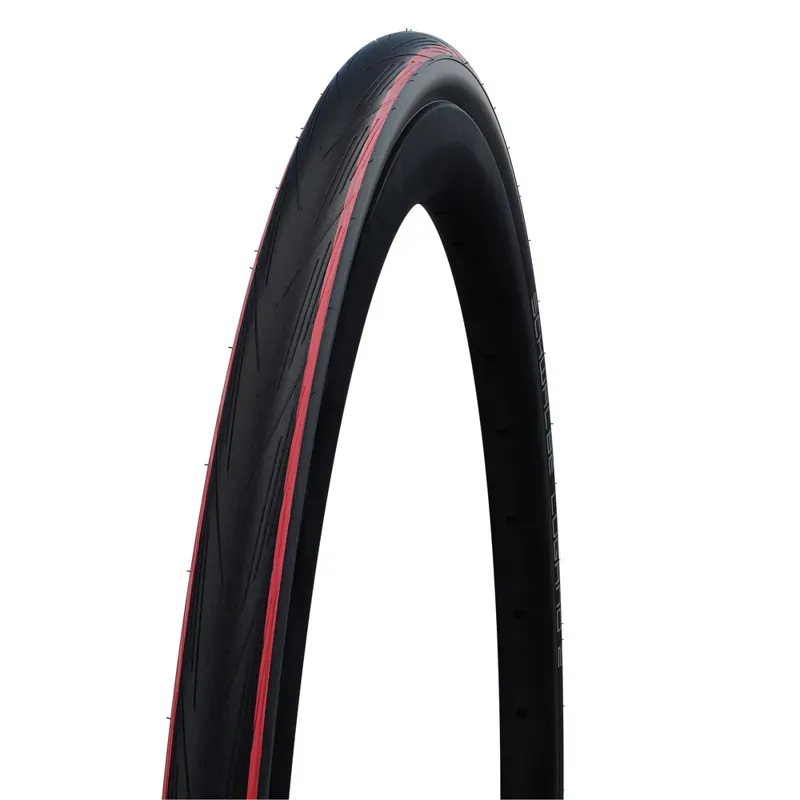 Schwalbe Lugano II Tyre - Folding Black/Red 700c 25c