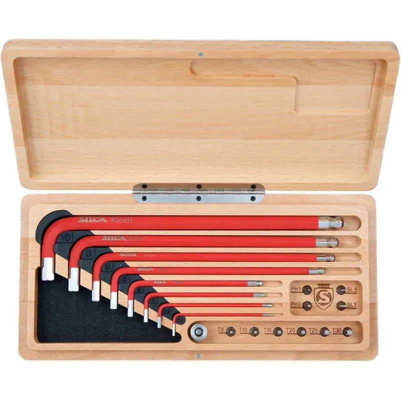 Silca HX One Home Essentials Allen Key Tool Set in Beechwood