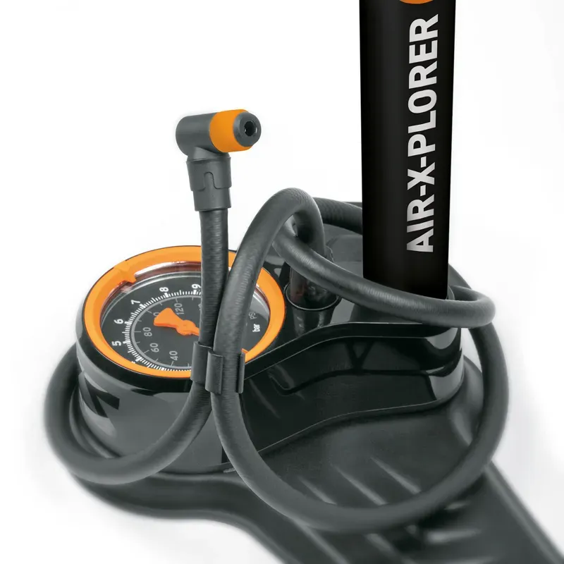 Sks Airkompressor 10.0 Floor Pump w/ Clik Tec Head in Black/Orange-2