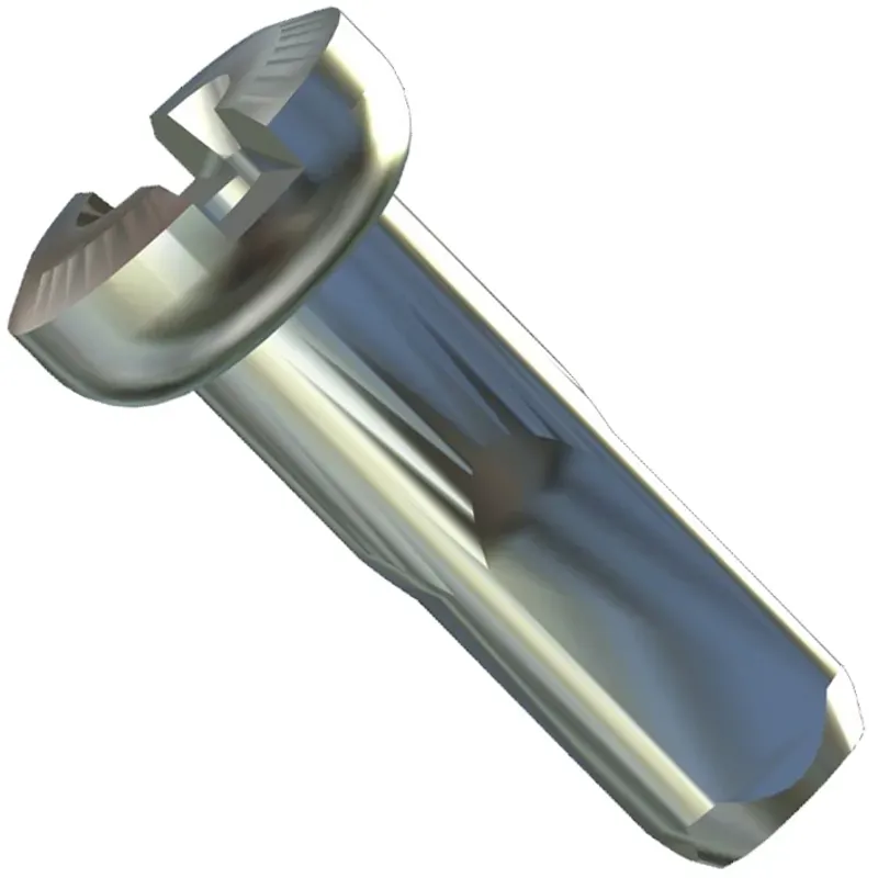 Sapim Sils Secure Lock Polyax Brass Nipples 12mm in Silver