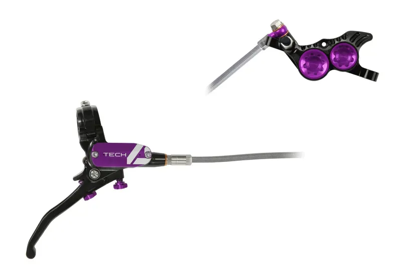 Tech 4 V4 - No Rotor - Black/Purple - BRAIDED-1
