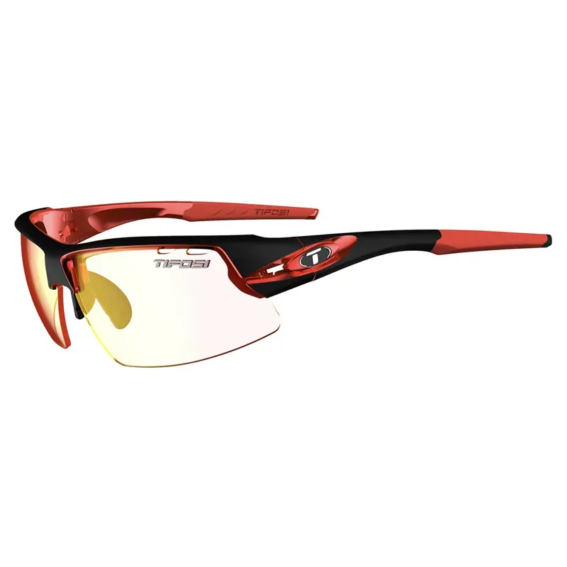 Tifosi Crit Clarion Fototec Single Lens Sunglasses in Black/Red