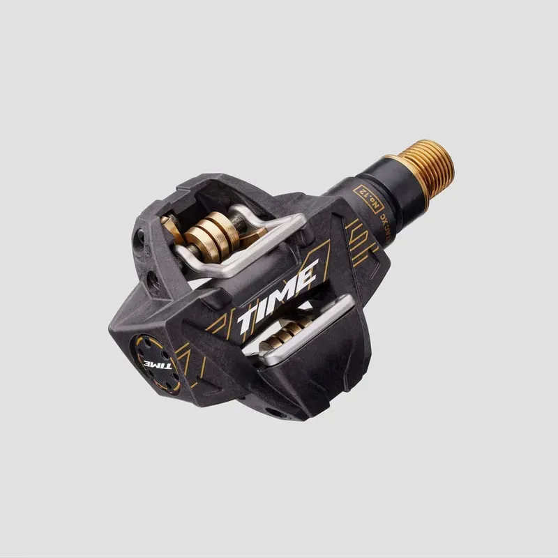 Time Sport XC 12 ATAC Carbon/Titanium Pedals in Carbon and Gold-1