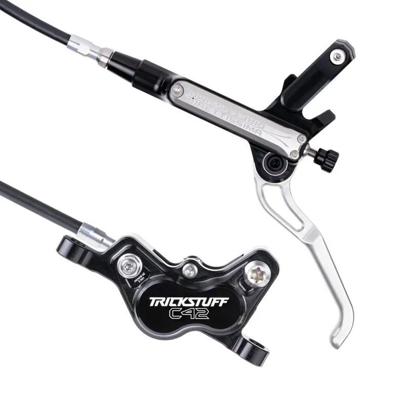 Trickstuff Direttissima Disc Brake Set in Silver-1