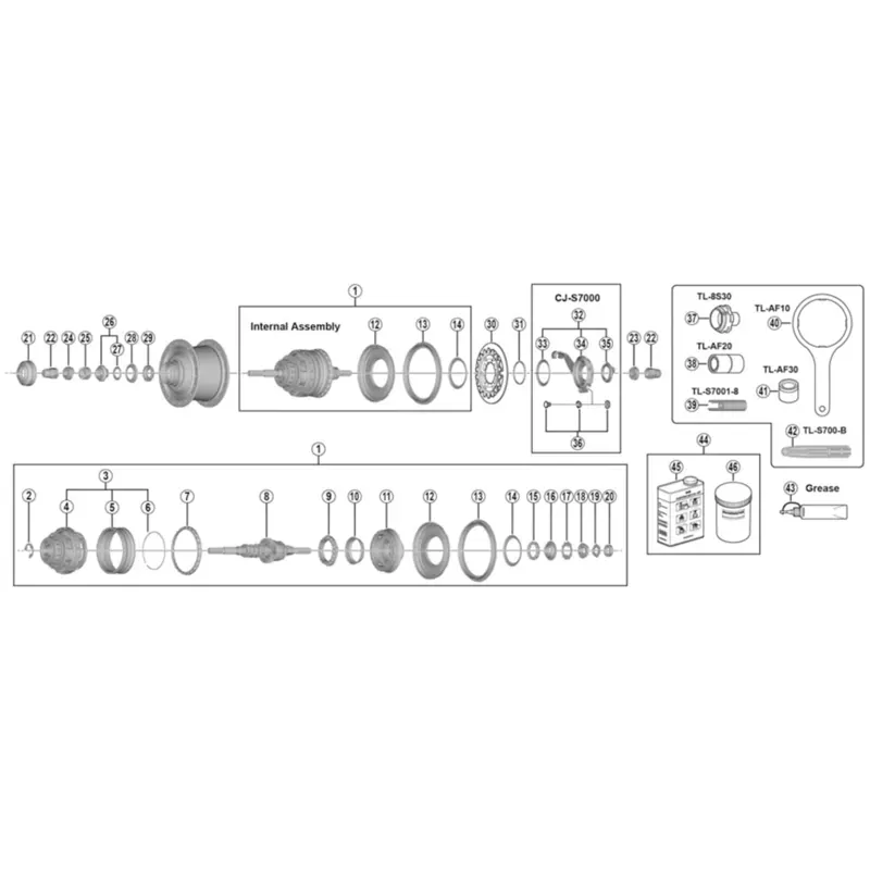 Shimano Spares CJS7000 Cassette Joint Unit in Black-2